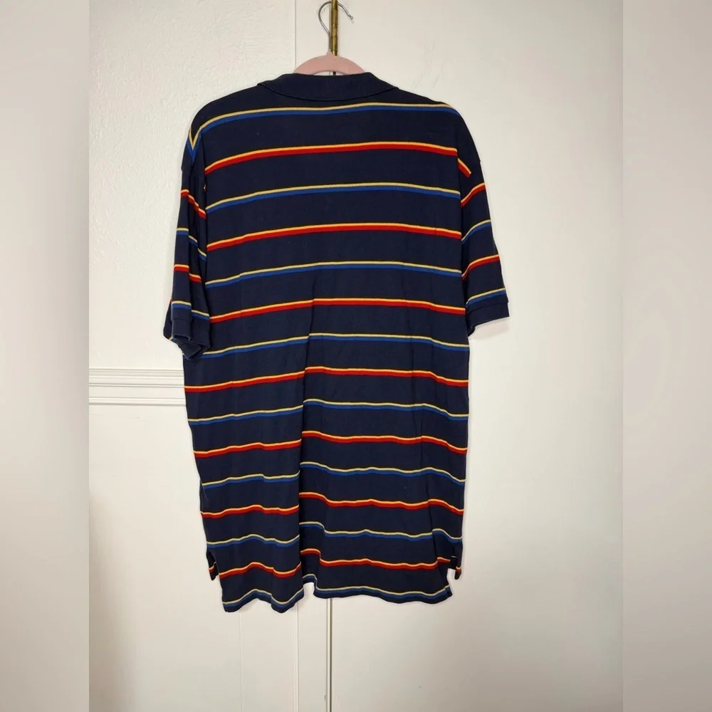 Polo by Ralph Lauren Men's Polo Shirt with Navy and Red Stripes size XL